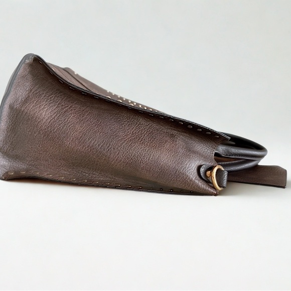 💵 Alyssa Vegan Leather Studded Tote 3 in 1 Brown Western NWT - Picture 11 of 16